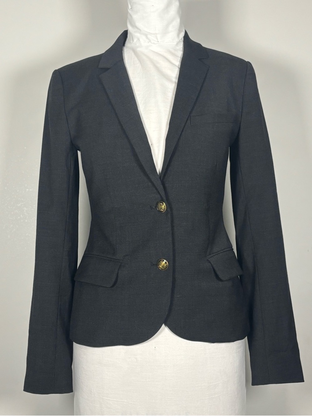 Talula Aritzia Kent Blazer Charcoal Grey Wool Blend Size 4